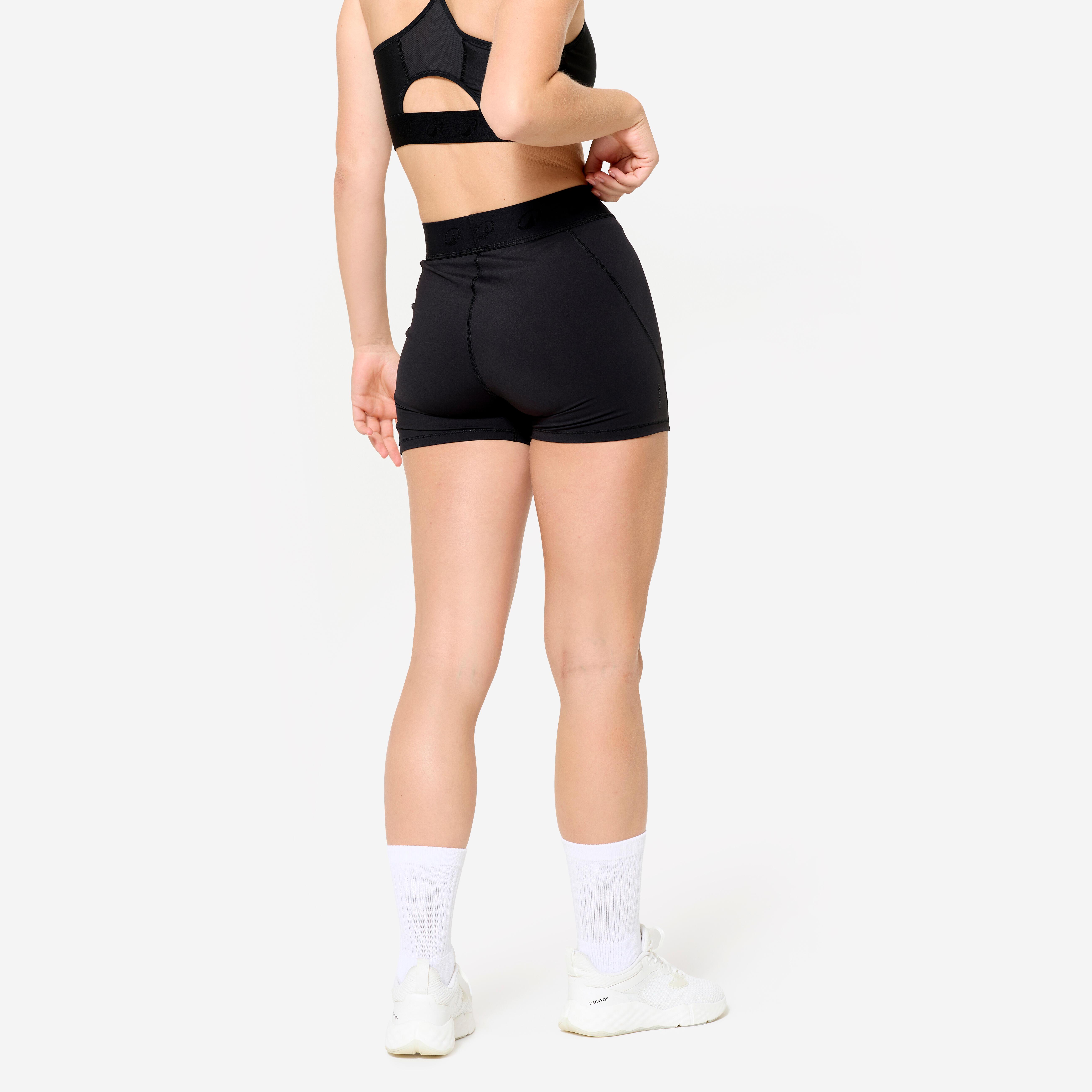 DOMYOS  Shorts donna fitness elastico in vita poliammide 