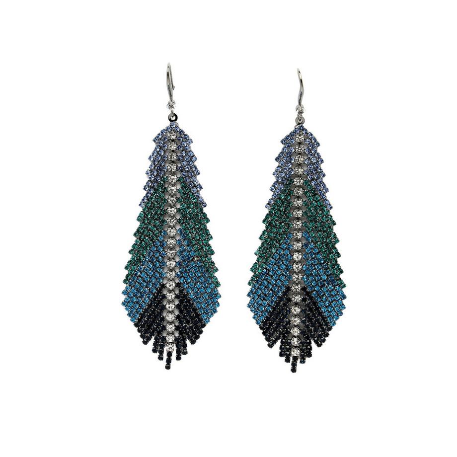 Orecchini con Cristalli a Penna