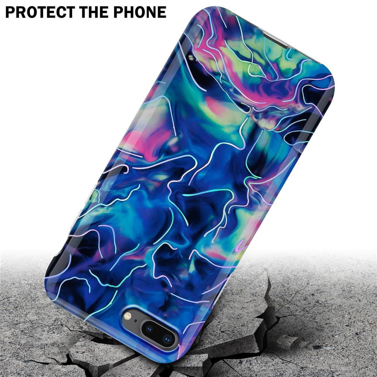 Cadorabo  Housse compatible avec Apple iPhone 7 PLUS / 7S PLUS / 8 PLUS - Coque de protection en silicone TPU avec motif mosaïque 