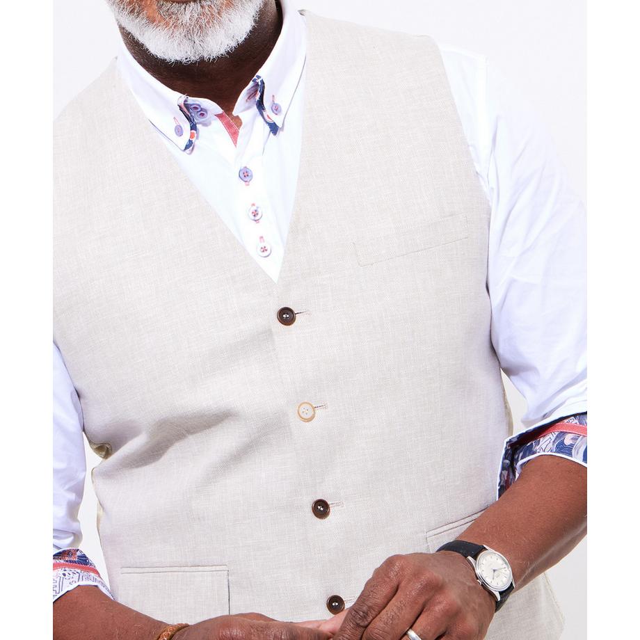 Joe Browns Gilet in Misto Lino Tessuto  