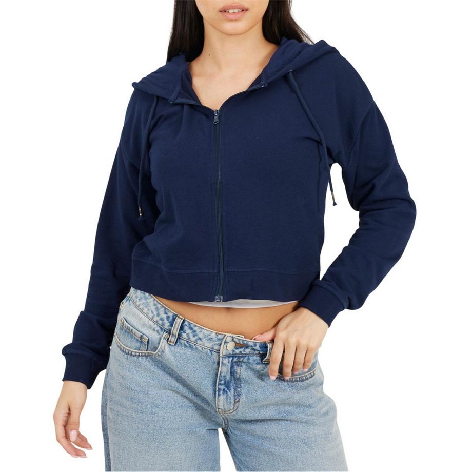 Felpa Con Cappuccio E Zip Intera
