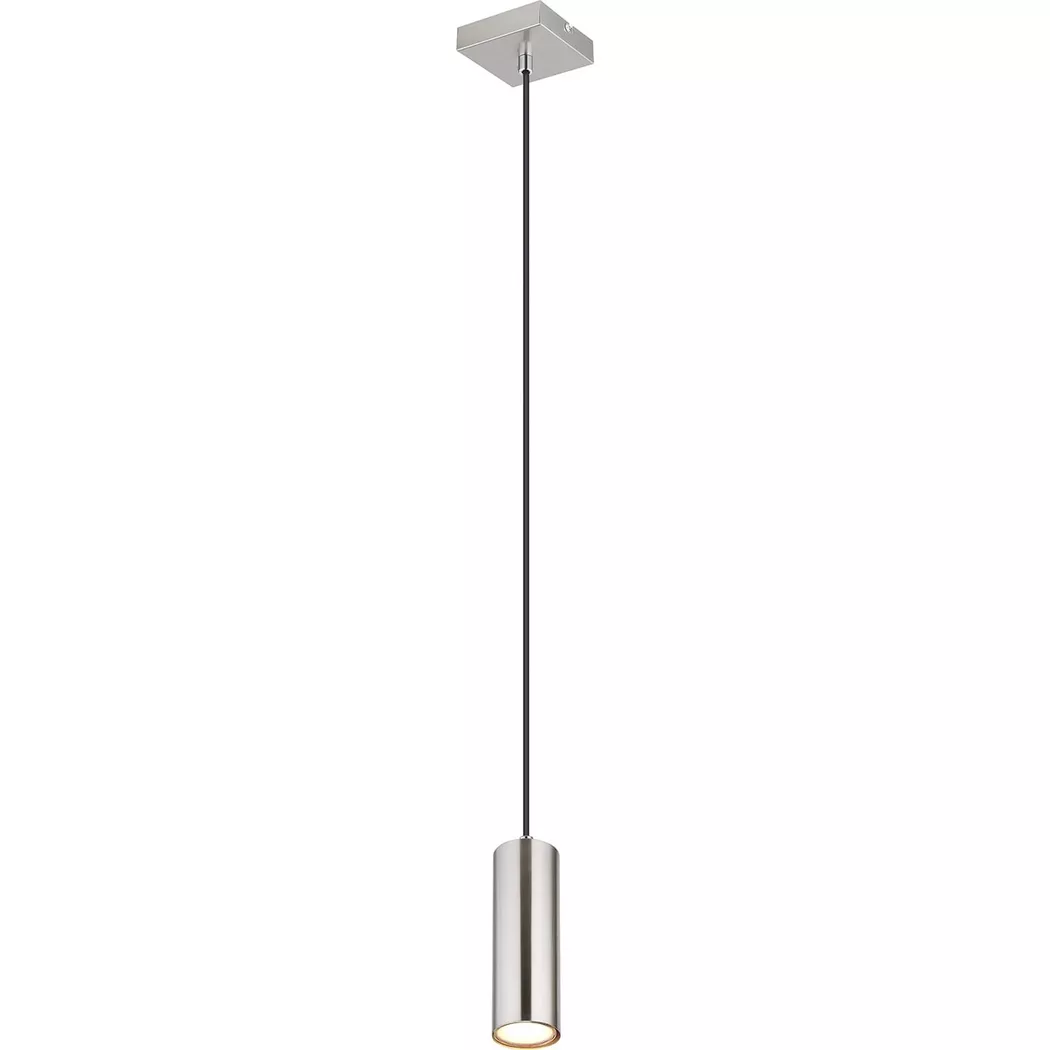 mutoni – Hängeleuchte Robby Metall Nickel matt 1xGU10, One Size, Silber