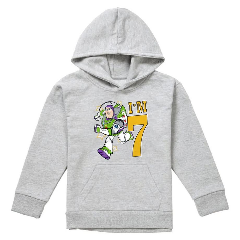 I'm 7 Felpa Con Cappuccio Compleanno Buzz Lightyear Erica