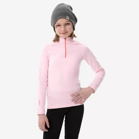 WEDZE Sous v tement thermique de ski enfant BL 500 1 2 zip haut