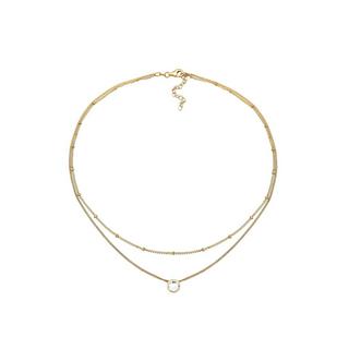 Elli  Collier Choker Layer Kristall Kugelkette 925 Silber 