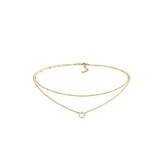 Elli  Collier Choker Layer Kristall Kugelkette 925 Silber 