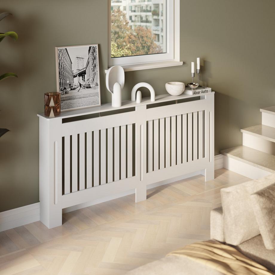 Tectake Cache-radiateur VILA en bois MDF de qualité  