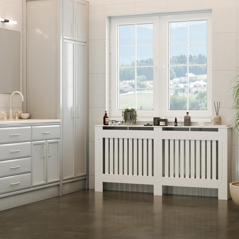 Tectake Cache-radiateur VILA en bois MDF de qualité  