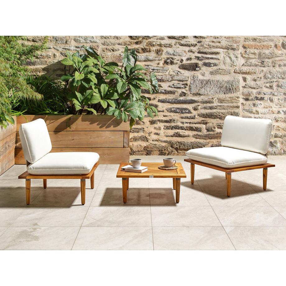 Beliani Lounge Set mit Tisch aus FSC® zertifiziertes Akazienholz Skandinavisch FRASCATI  