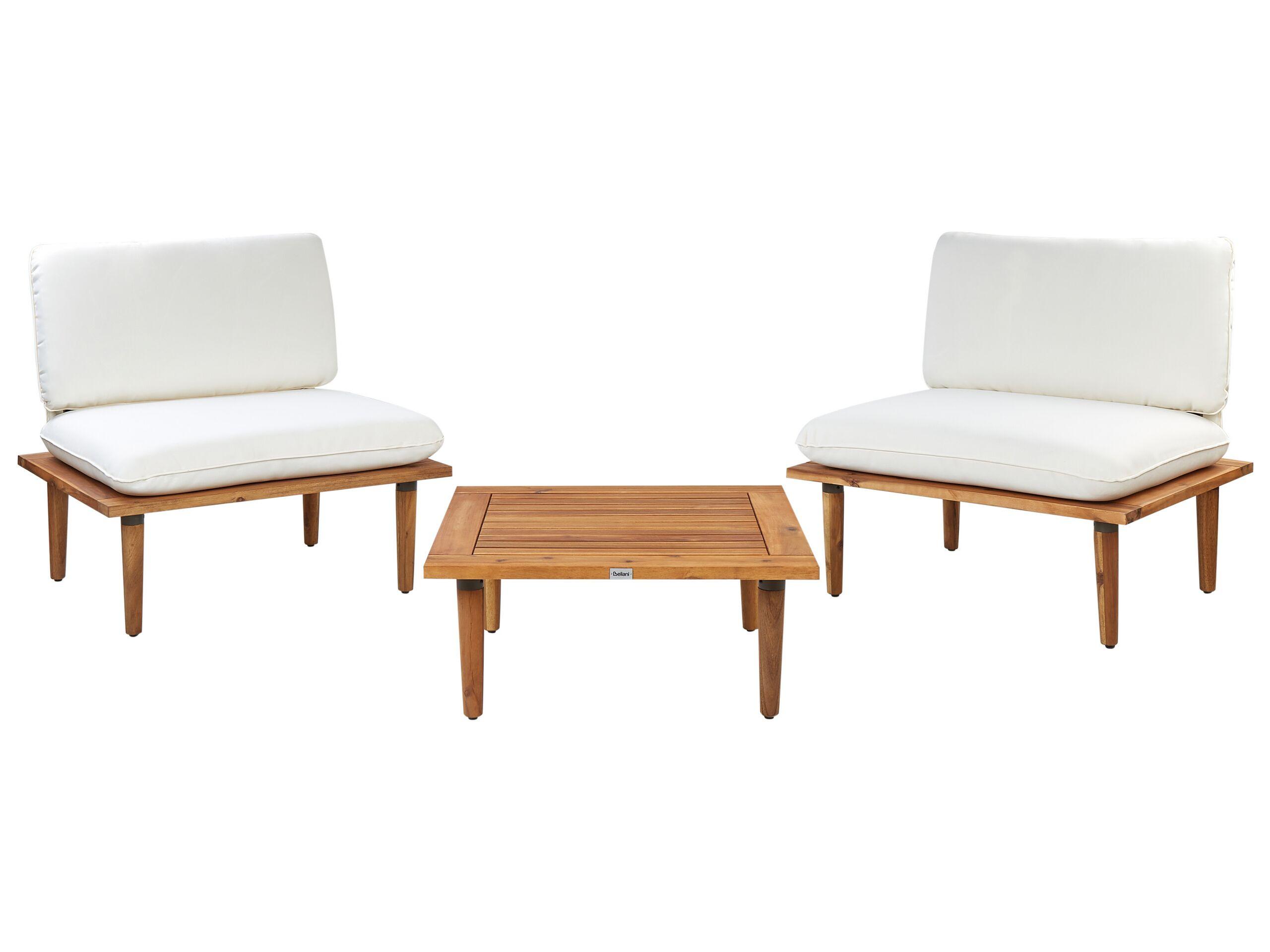 Beliani Set divani con tavolino en Legno d'acacia certificato FSC® Moderno FRASCATI  