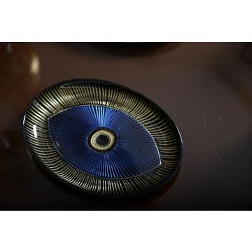 Ovale Schale mit dunklem Auge 22x15,5cm