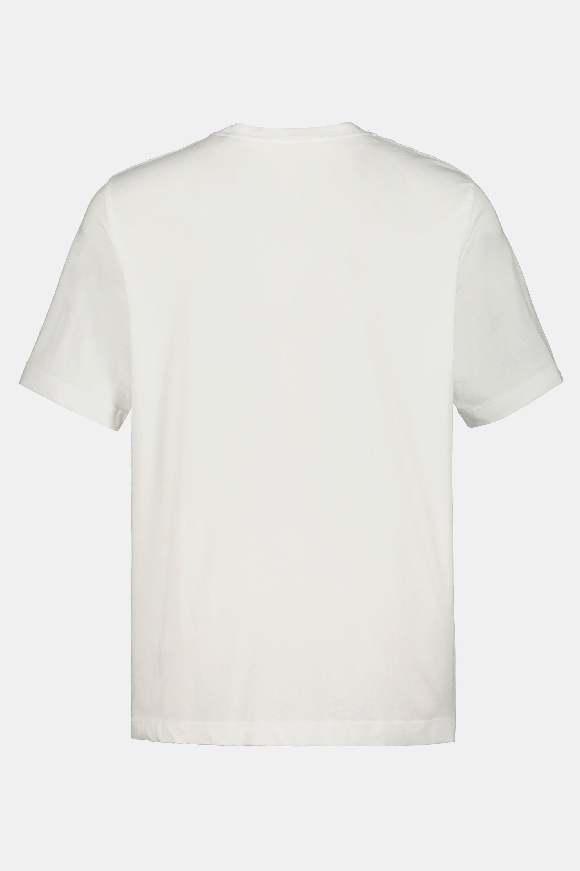 JP1880  T-shirt Basic en coton peigné, col rond blanc neige 