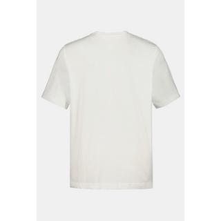 JP1880  T-shirt Basic en coton peigné, col rond blanc neige 