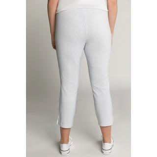 Ulla Popken  Pantalon 7/8 Sienna. Tissu bengaline hautement élastique. Imprimé à carreaux vichy. 