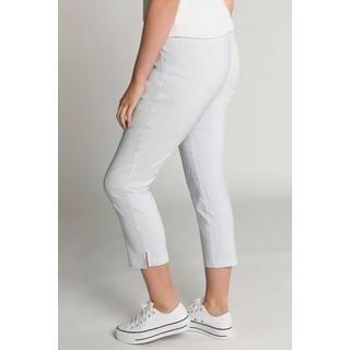 Ulla Popken  Pantalon 7/8 Sienna. Tissu bengaline hautement élastique. Imprimé à carreaux vichy. 