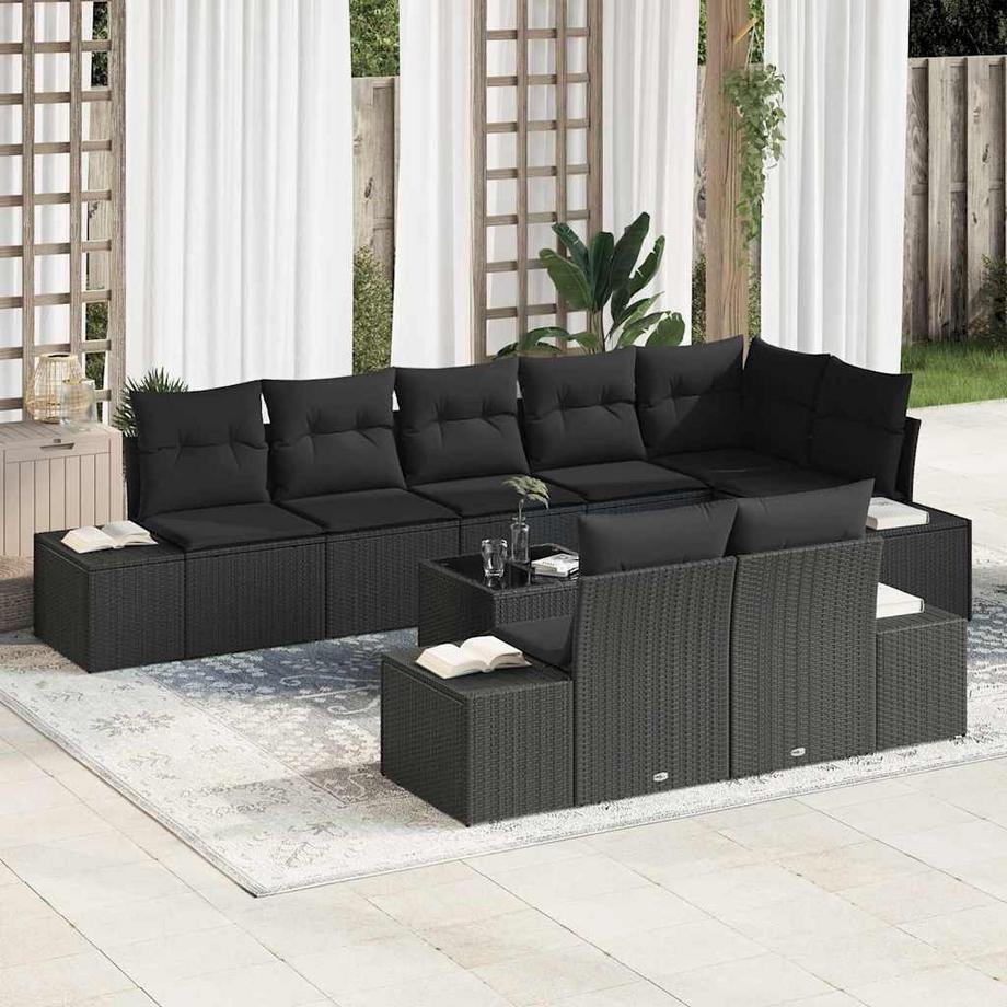 VidaXL Ensemble de jardin poly rattan  