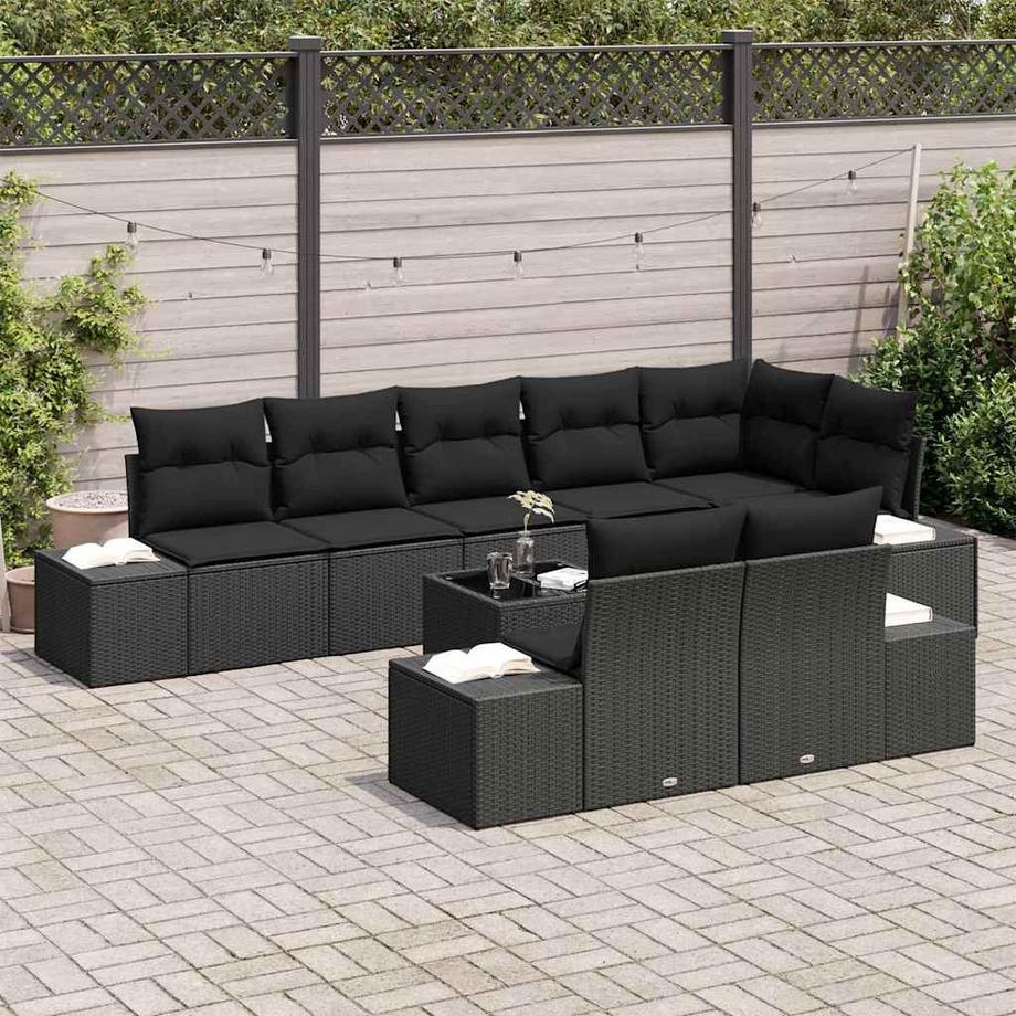 VidaXL Ensemble de jardin poly rattan  