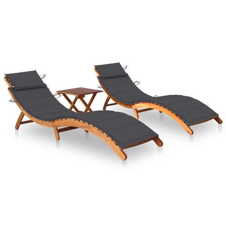 VidaXL Chaise longue bois d'acacia  