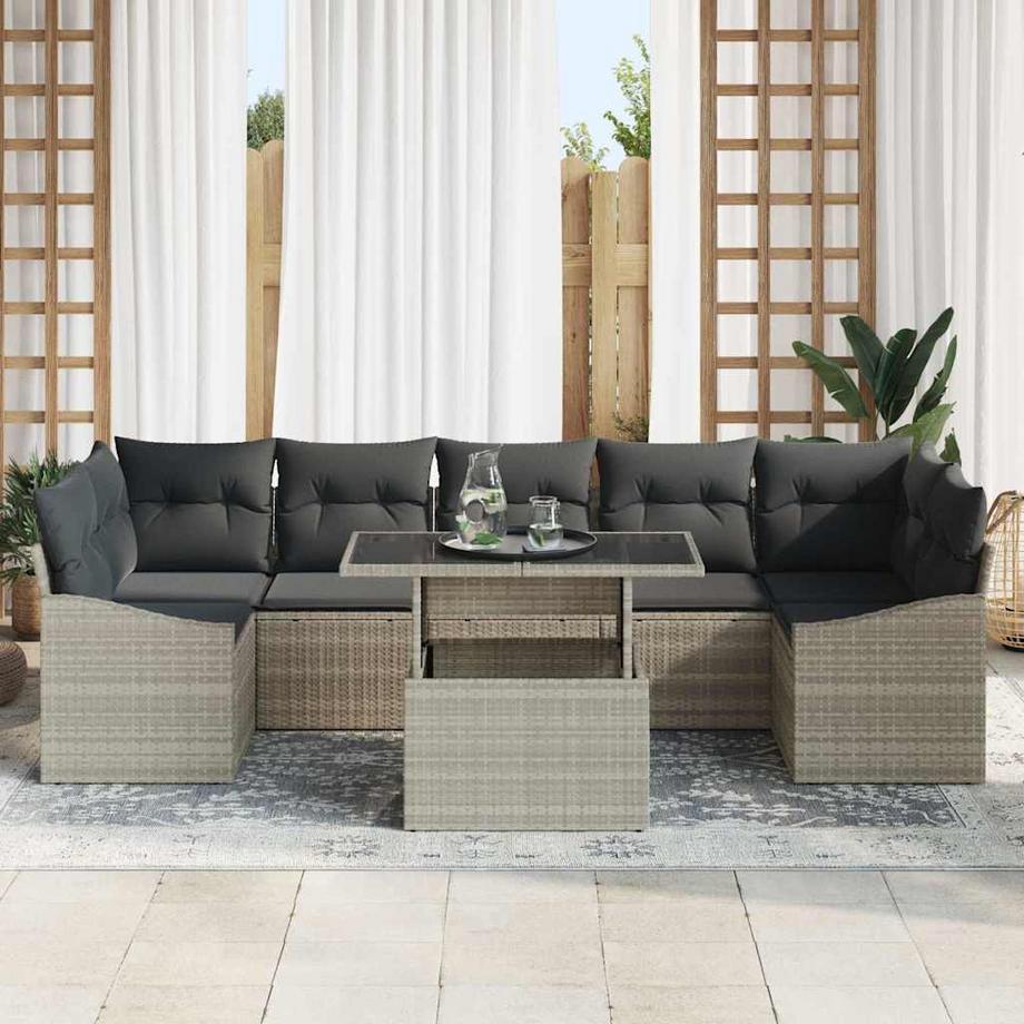 VidaXL Canapé d’extérieur poly rattan  