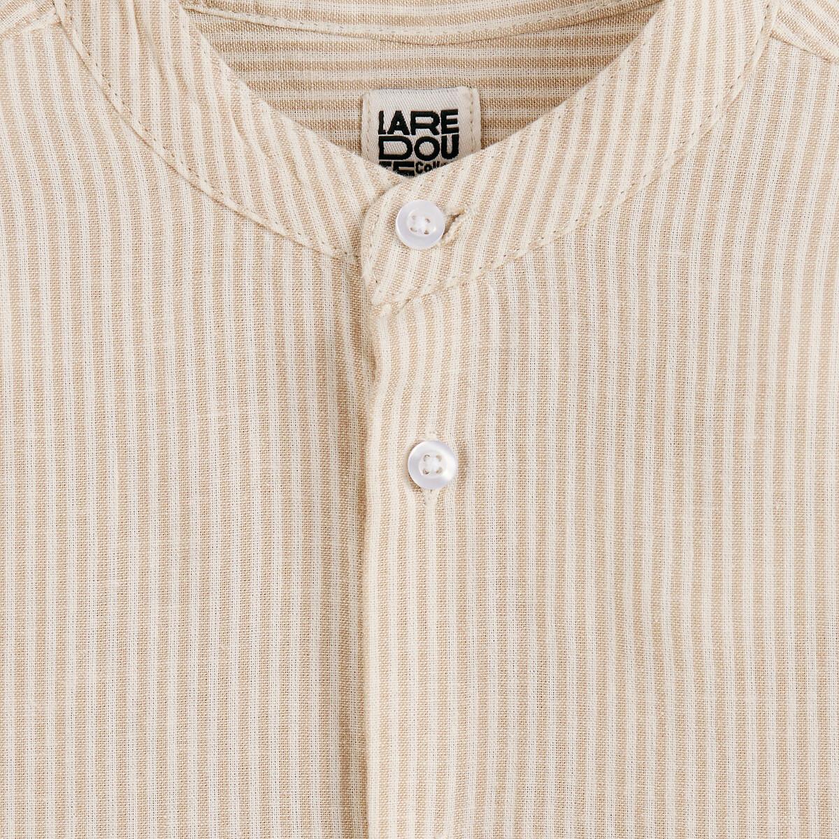 La Redoute Collections  Gestreiftes Hemd mit Mao-Kragen 