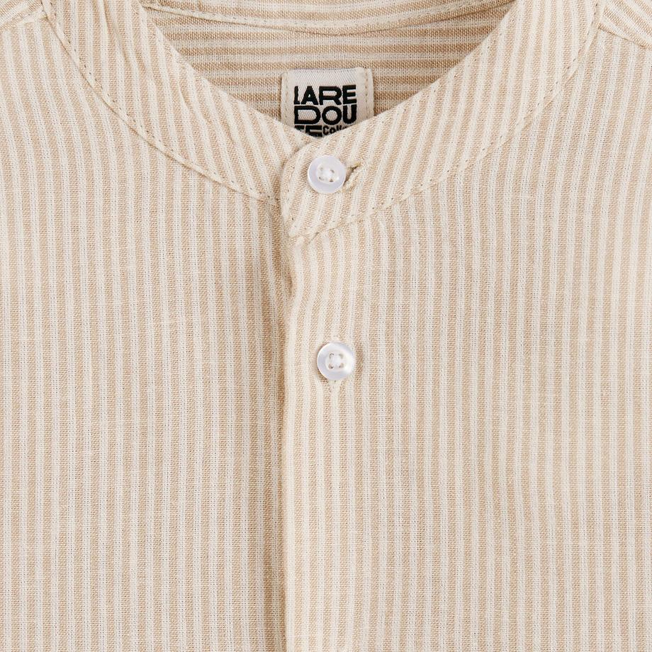 La Redoute Collections  Gestreiftes Hemd mit Mao-Kragen 