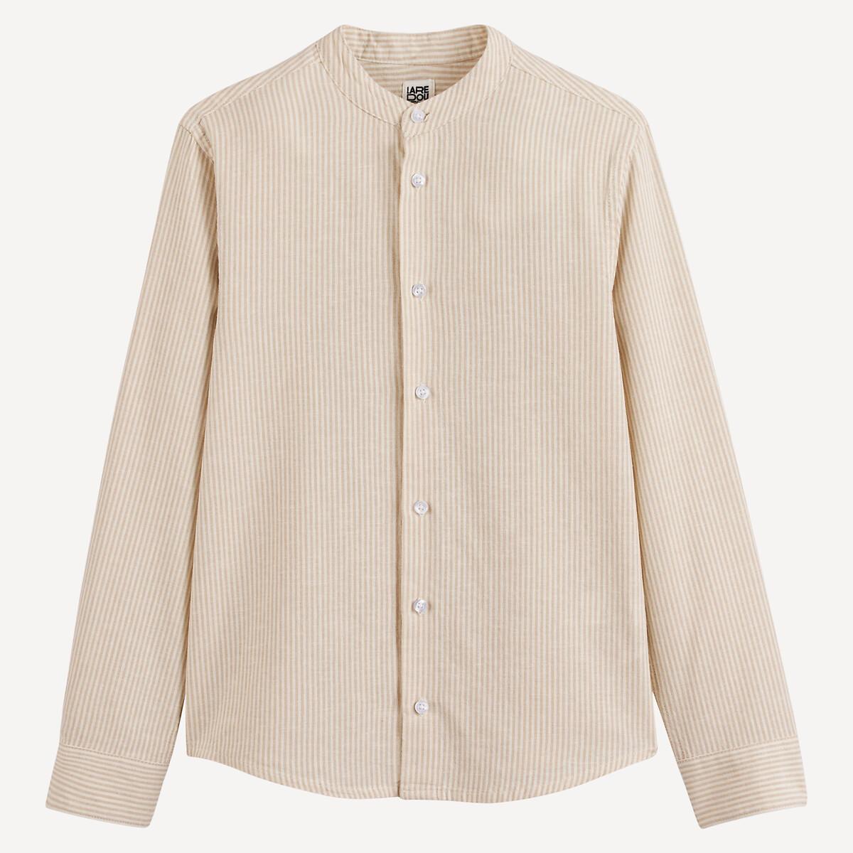 La Redoute Collections  Gestreiftes Hemd mit Mao-Kragen 