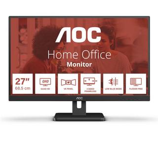 AOC  E3 Q27E3UAM Computerbildschirm 68,6 cm (27") 2560 x 1440 Pixel Quad HD Schwarz 
