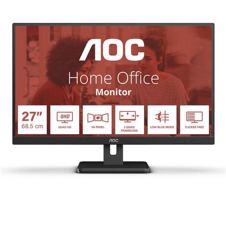 AOC  E3 Q27E3UAM Computerbildschirm 68,6 cm (27") 2560 x 1440 Pixel Quad HD Schwarz 