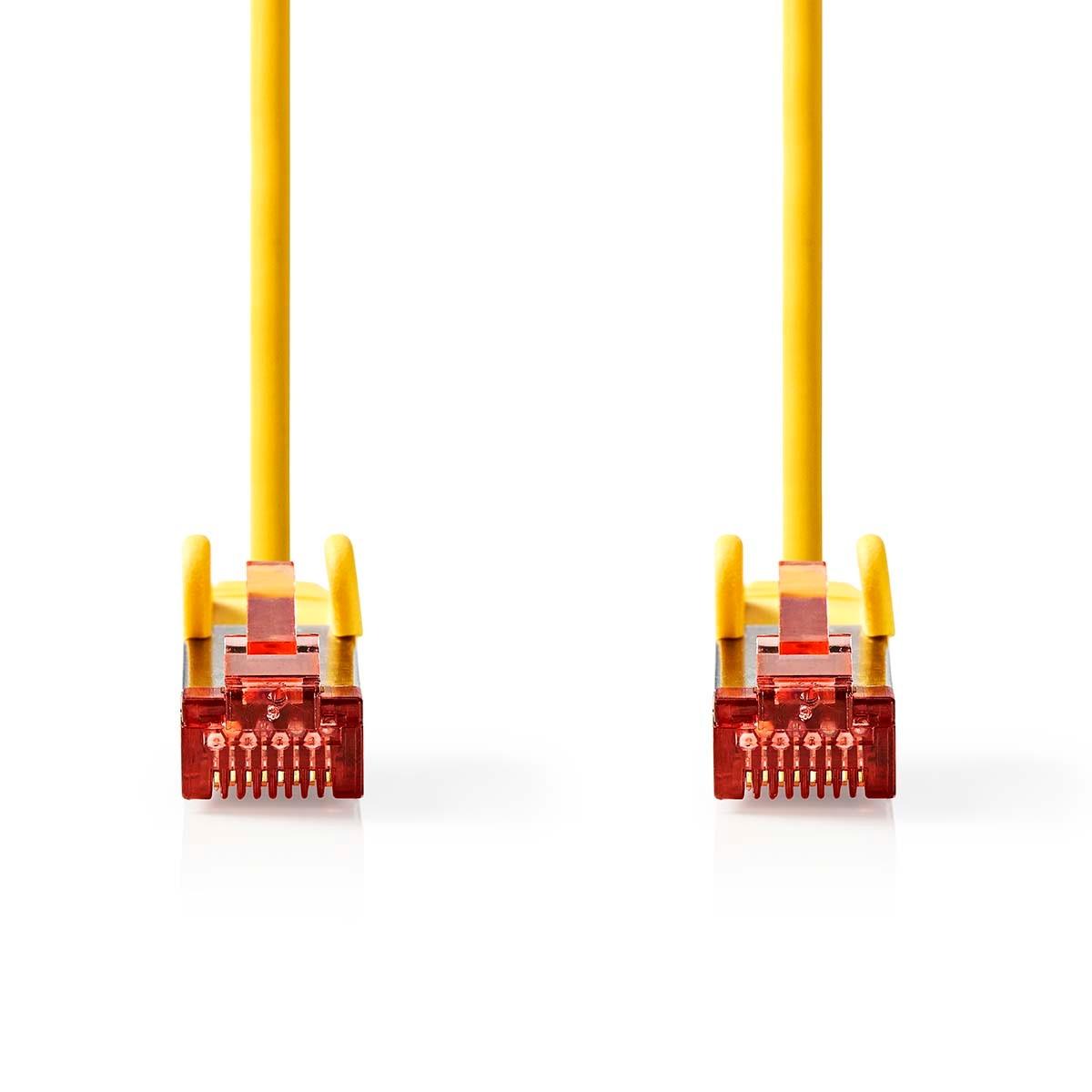 Nedis  Câble réseau CAT6 | RJ45 mâle | RJ45 mâle | S/FTP | 1.00 m | Rond | LSZH | Jaune | Etiquette 