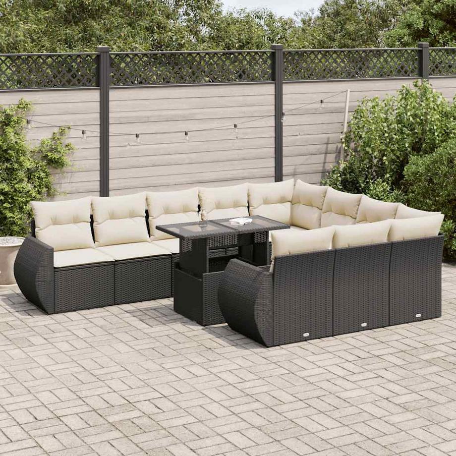 VidaXL Ensemble de canapés de jardin rotin synthétique  