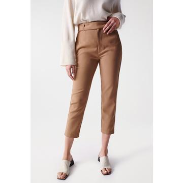 Chinohose Chino Cropped Slim High Waist