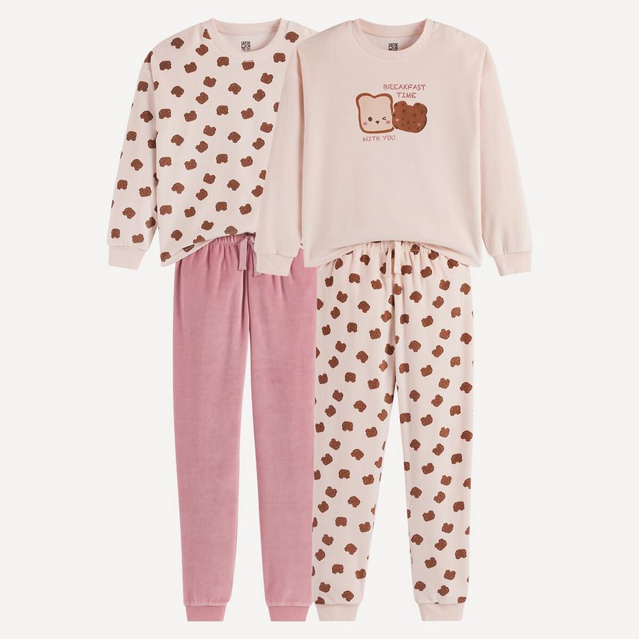 Lot de 2 pyjamas velours