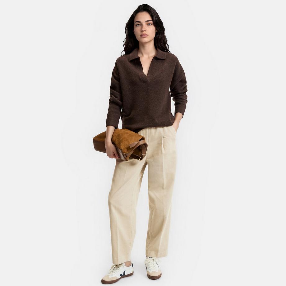 La Redoute Collections Locker geschnittener Pullover mit Polokragen  