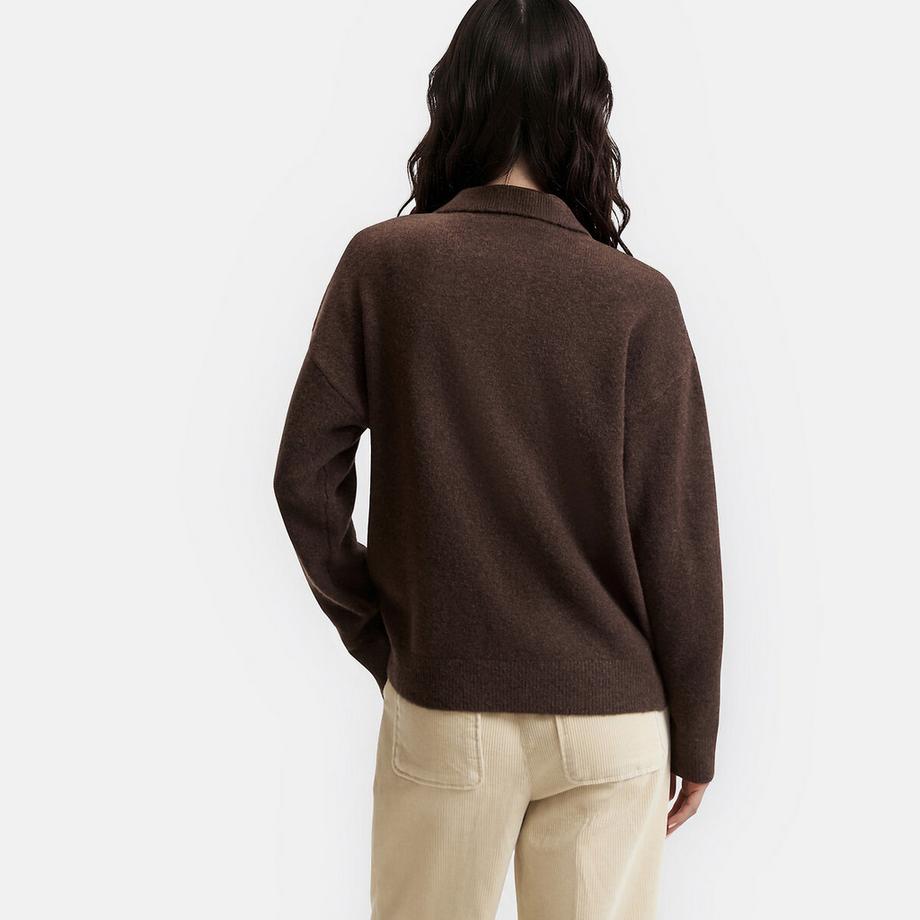 La Redoute Collections Locker geschnittener Pullover mit Polokragen  