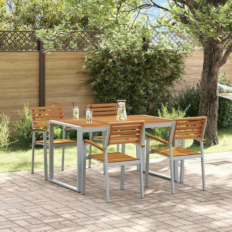 VidaXL Ensemble de salle à manger pour jardin bois d'acacia massif  