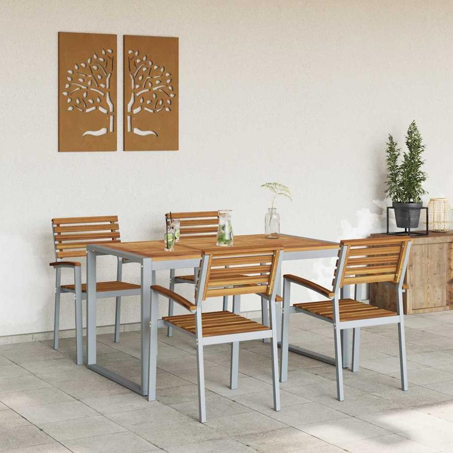 VidaXL Ensemble de salle à manger pour jardin bois d'acacia massif  