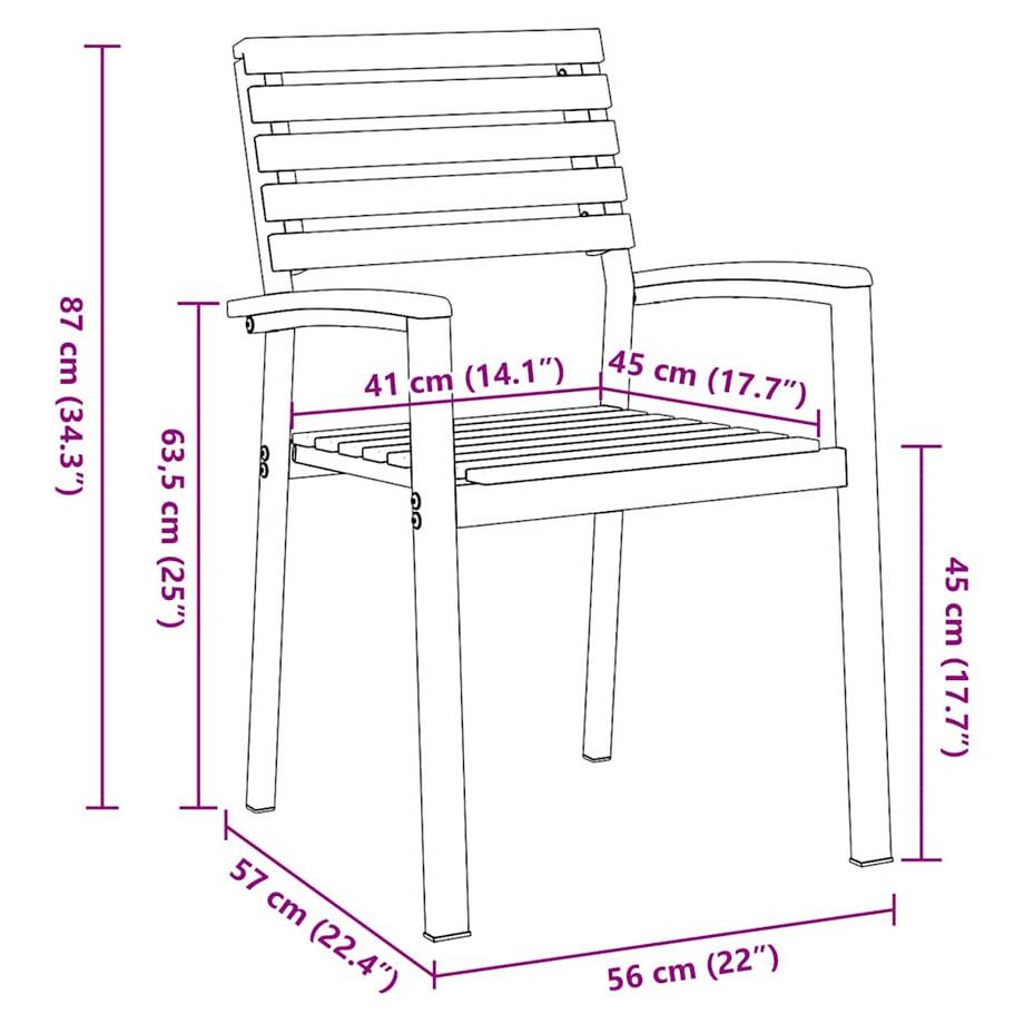 VidaXL Ensemble de salle à manger pour jardin bois d'acacia massif  
