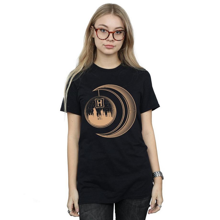 Harry Potter Hogwarts T-Shirt Luna e Castello  