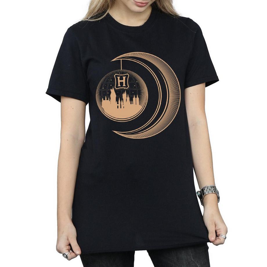 Harry Potter Hogwarts T-Shirt Luna e Castello  