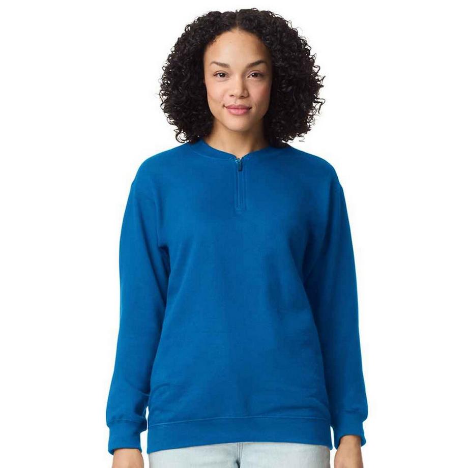 Gildan Softstyle Sweatshirt mit kurzem Reißverschluss  