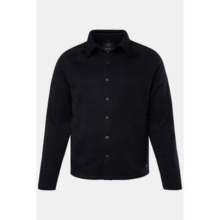 JP1880 Langarm Strickfleece Hemdjacke Kentkragen  