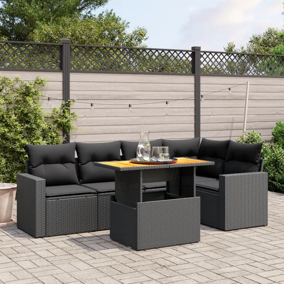 VidaXL set divano da giardino Polirattan  
