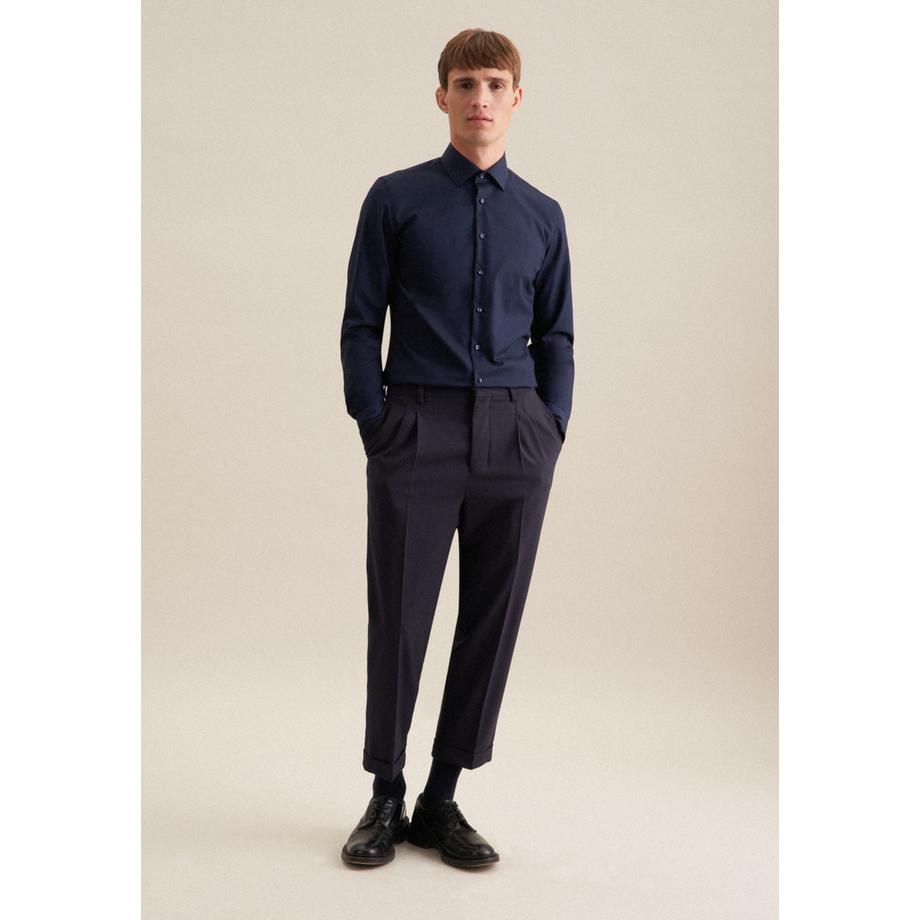 Seidensticker Business Hemd Slim Fit Langarm Uni  