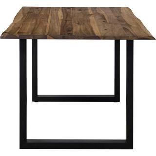 mutoni Table en bois massif Felvano acacia brun 180x90  