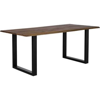 mutoni Table en bois massif Felvano acacia brun 180x90  