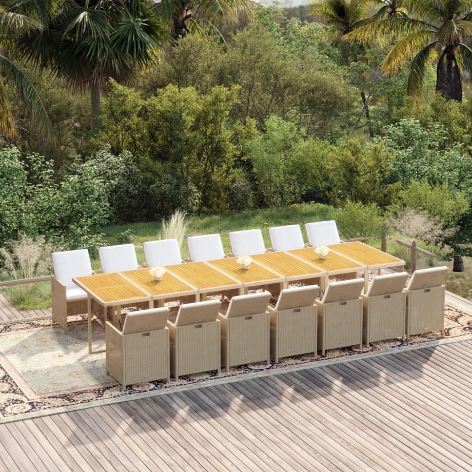 VidaXL Ensemble de salle à manger de jardin rotin synthétique  