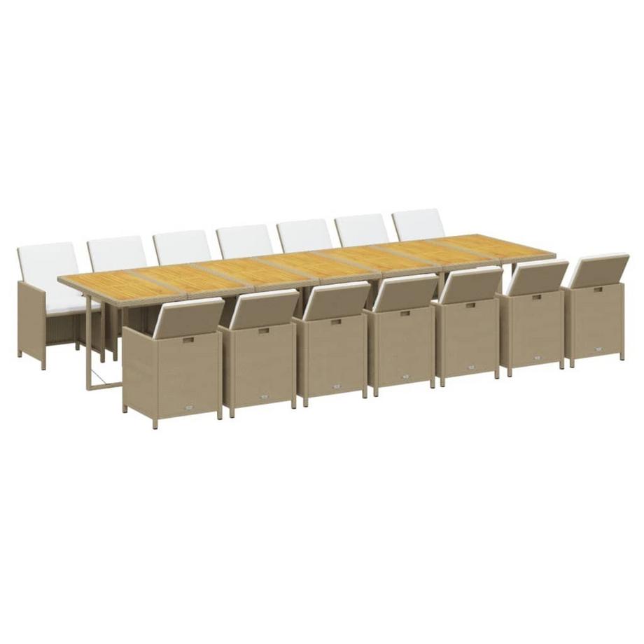 VidaXL Ensemble de salle à manger de jardin rotin synthétique  
