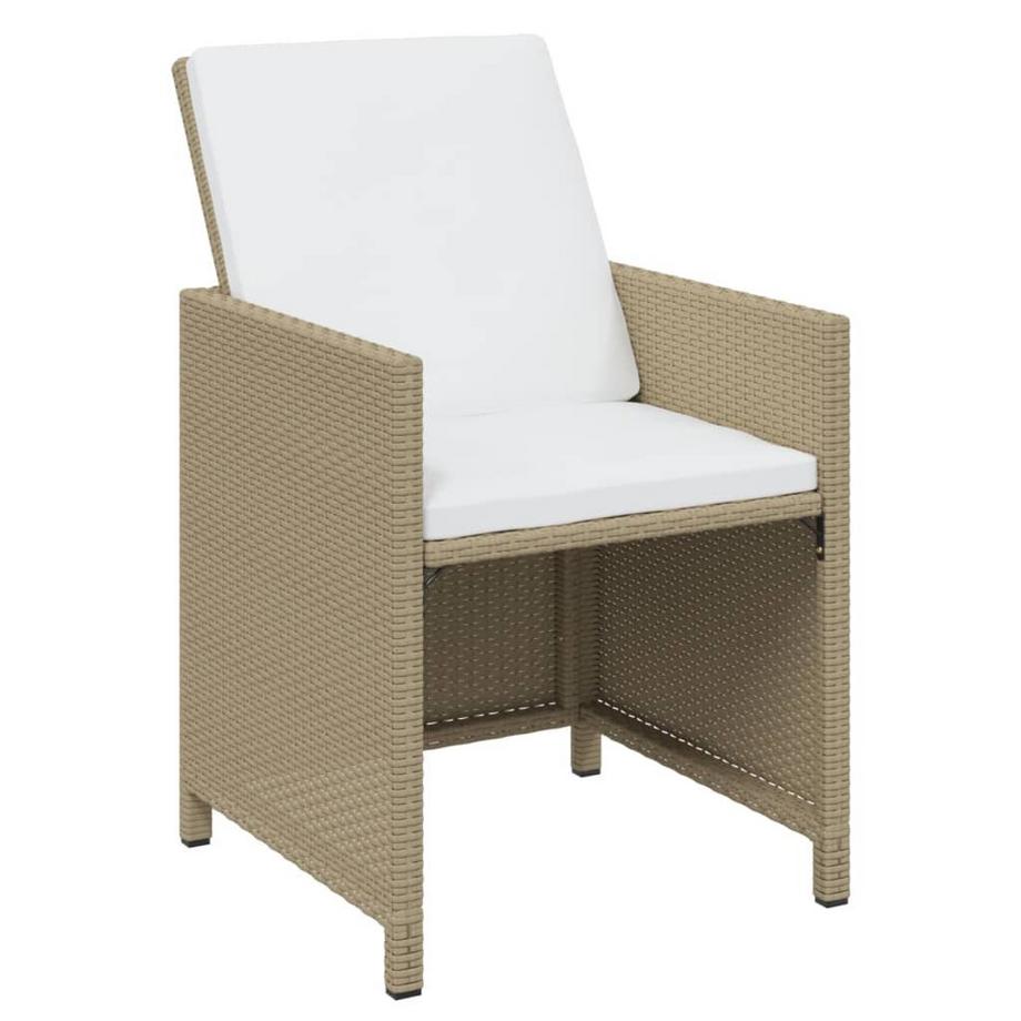 VidaXL Ensemble de salle à manger de jardin rotin synthétique  