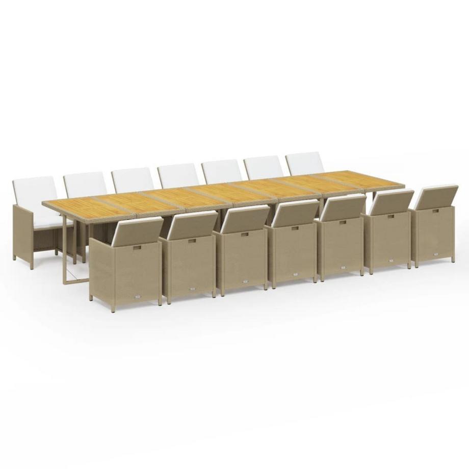 Ensemble de salle à manger de jardin rotin synthétique