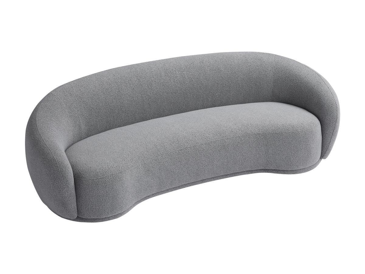 PASCAL MORABITO Sofa 3-Sitzer - Bouclé-Stoff - Grau - BOVANA von Pascal Morabito  